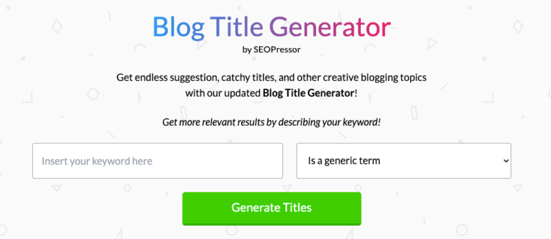 文章的标题很重要，不仅能传达文章的主题，而且还能影响文章点击率。 这里分享一个文章标题的万能公式： 数字 + 形容词 + 关键词(话题) + 形式(可选) + 好处 比如：

10 Knowledgeable SEO Books to Enrich Your Skill

12 Powerful Windows Tools That Hardcore PC Enthusiasts Will Love 当然，你可以利用这个公式，给 AI 相应的素材让其帮你生成标题。 这里额外列举几个网站，可以学习下人家是怎么写标题的。

https://www.rd.com/

https://www.upworthy.com/

 另外，还有很多网站提供 SEO 标题生成功能，有兴趣可以试试。

https://seopressor.com/blog-title-generator/

https://www.impactplus.com/blog-title-generator/blogabout 

多看多学多收集，不断去扩充自己的案例库。 等见得多了之后，任何一个关键词套到一个标题模版中， 基本都是一篇新文章了。-极客跨境