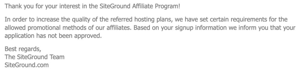 2023-07-12 申请 SiteGround Affiliate 被拒，怎么申请才能通过？大家有没有好的办法？ 被拒原因是提交的网站流量太小了-其他论坛-极客跨境