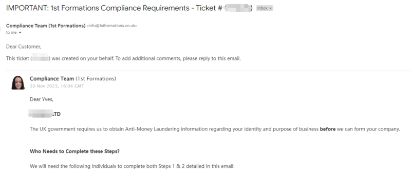 2023-12-01 英国公司注册收到了审核邮件，让我验证护照信息与地址验证，今天处理下这块信息。 目前为止，整体的流程还是比较简单，等全部完成后，我梳理一个简单的教程处理。-极客跨境