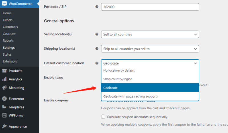 2023-08-02 昨天忘了提醒大家，在设置 WooCommerce 与 Maxmind 集成，在结算页面实时定位用户位置时。 “Default customer location”要选择“Geolocate”，千万不要选带缓存那个。 因为选择缓存的话，WooCommerce 会在网站所有链接后面加个尾巴参数，这会导致谷歌收录报错（Redirect error）。 切记不要弄错了-极客跨境