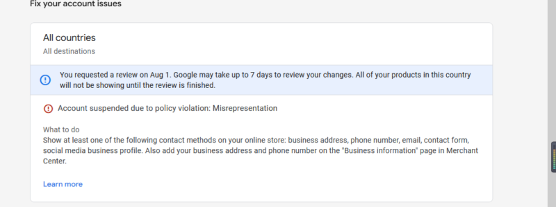 2022-08-01关于GMC 的， 在后台申诉后， 网站已经按照截图中的内容去修改了， 但是还是反复出现， 请问这个该怎么办呢？-极客跨境